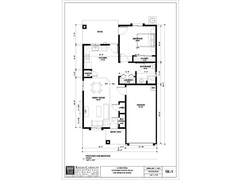 Low Incoming Senior Housing. Sunnyside Pointe Villas 2. Floor Plan