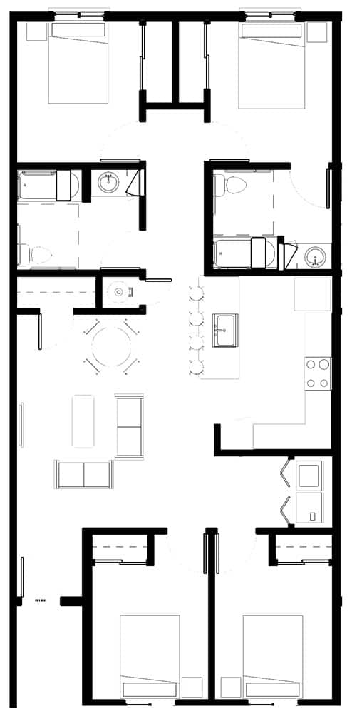 Storacle Point Balboa 4 BD Floor Plan